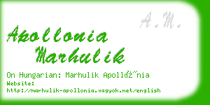 apollonia marhulik business card